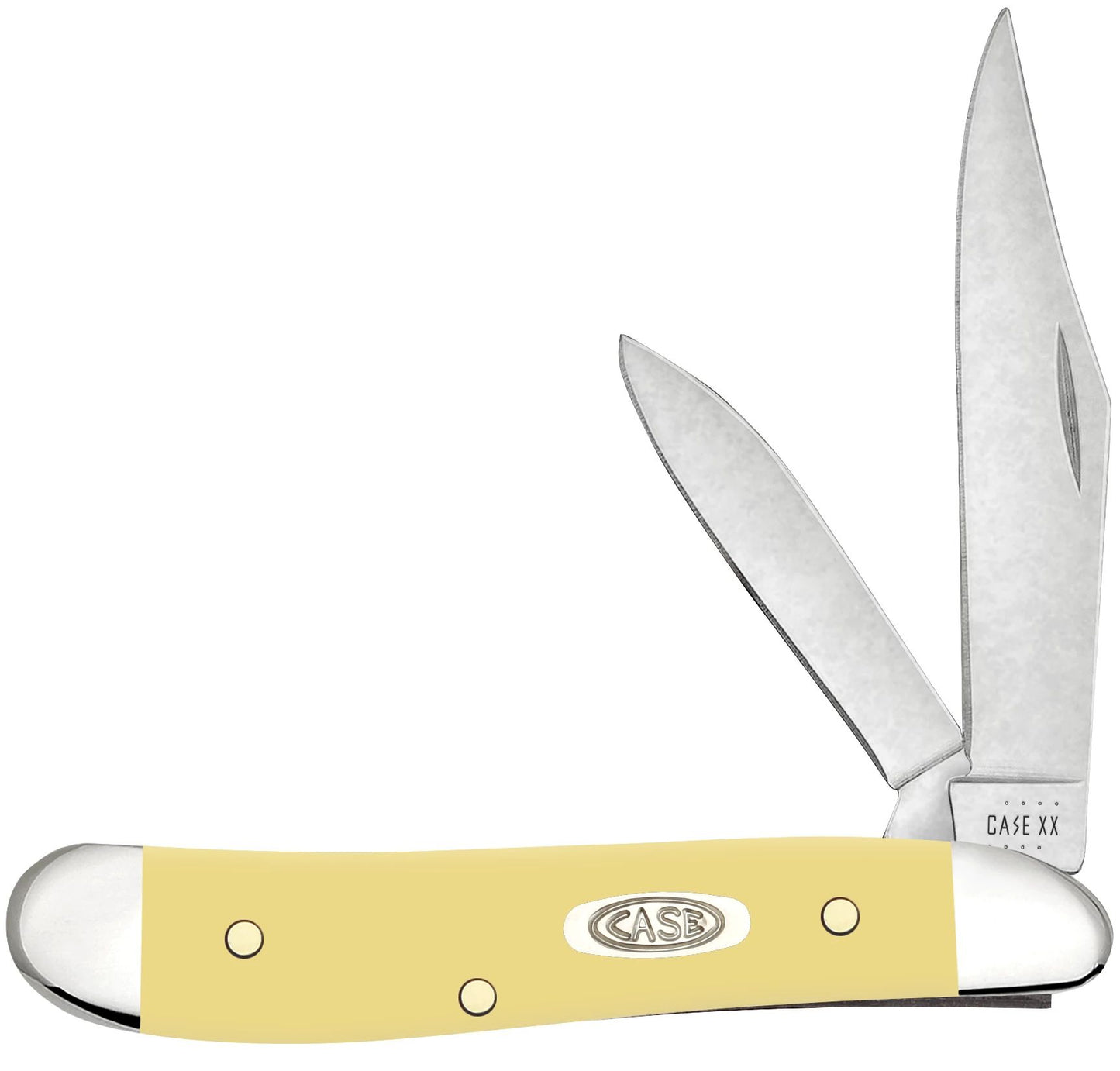Case Knife Yellow Synthetic Smooth Peanut 00030
