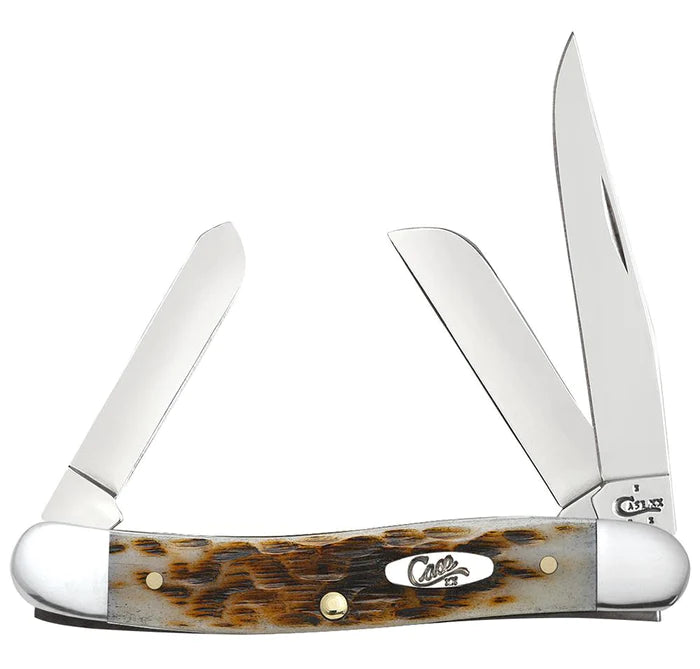 Case Knife Amber Bone Stockman CS 00204