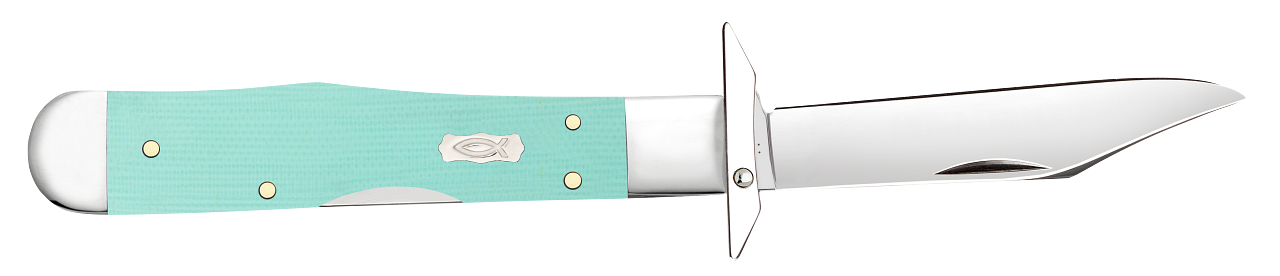 Case Knife Seafoam Green G-10 Smooth Cheetah Cub 18112