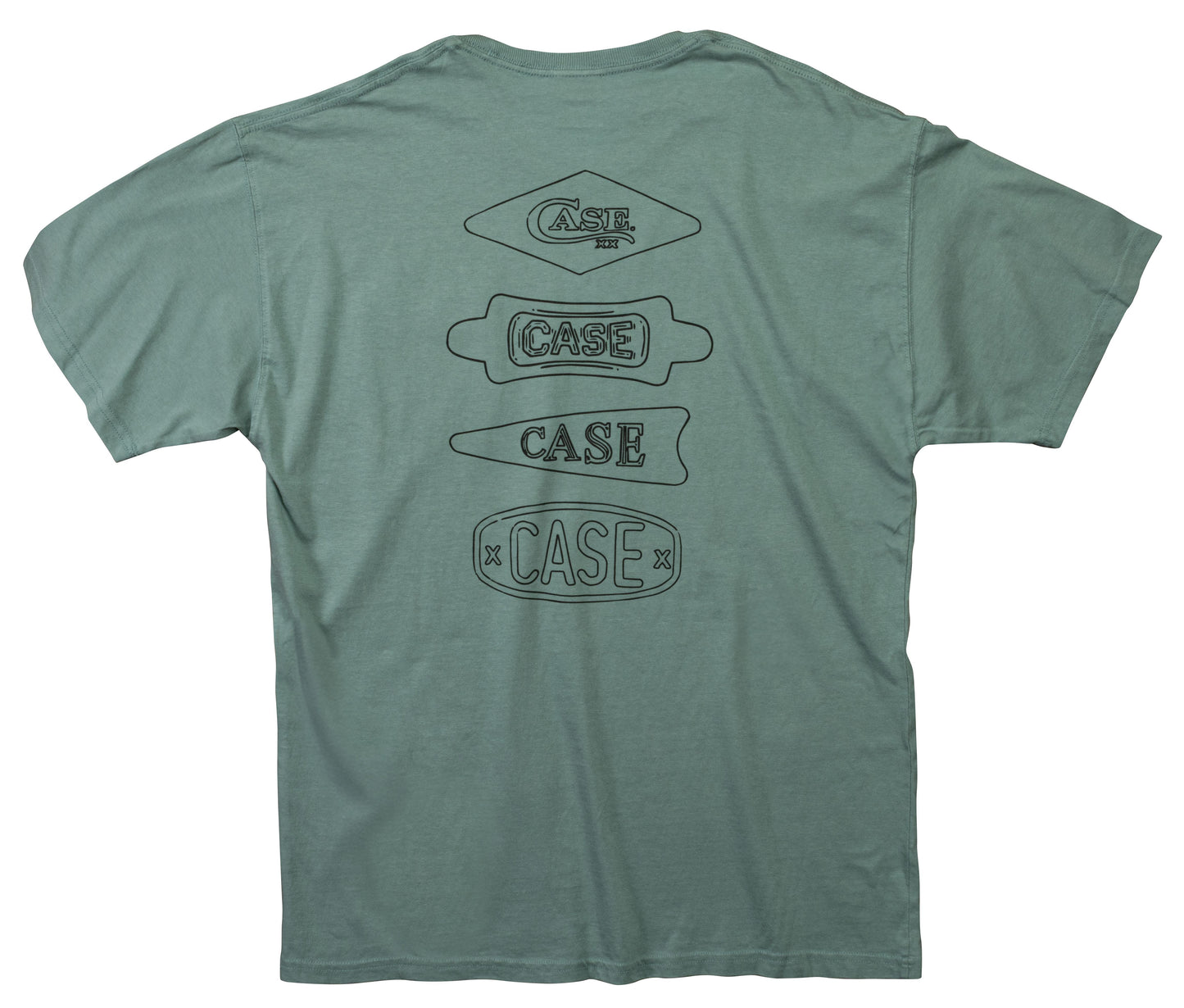 Case Knife T Shirt Cypress Grn W/Case Logo Front Pocket/Shld Design Back