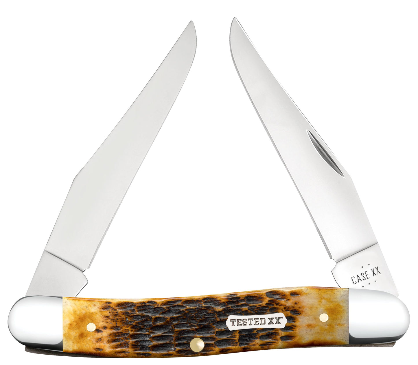Case Knife Burnt Amber Bone Muskrat 51395 (CS)