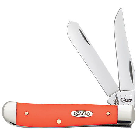 Case Knife Orange Synthetic Smooth Trapper 80505
