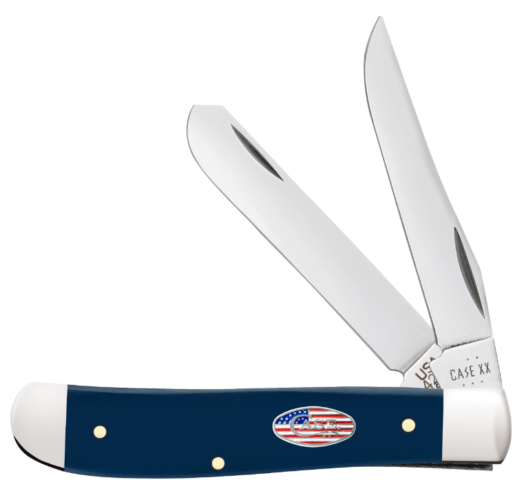 Case Knife Navy Blue Mini Trapper w/ Tin 10856