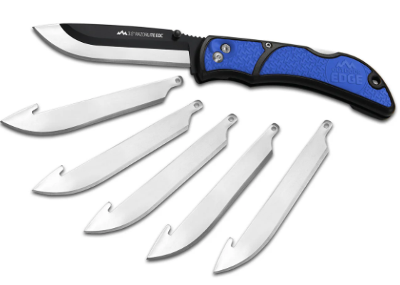 Outdoor Edge Knife with Replacements Blue