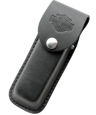 Harley Davidson Sheath Leather Lg Blk Embossed 52098