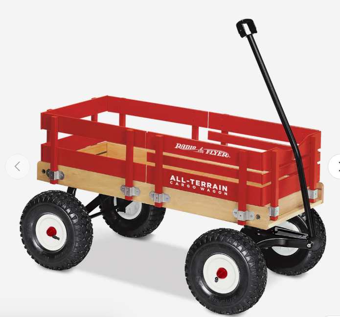 Radio Flyer All-Terrain Cargo Wagon Off-Road Wagon with 10” Rubber Air Tires