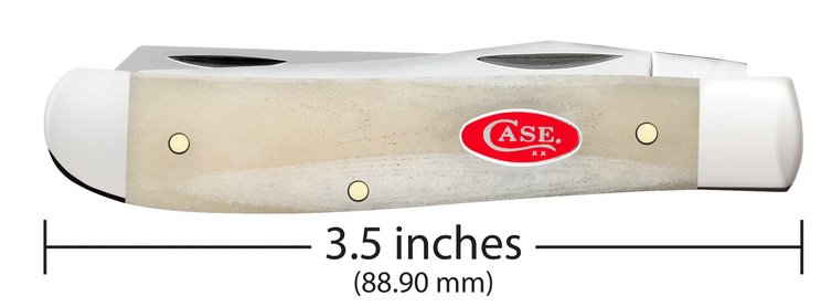 Case Knife Natural Bone Smooth Mini Trapper 14021