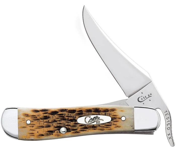 Case Knife Amber Bone RussLock 00260