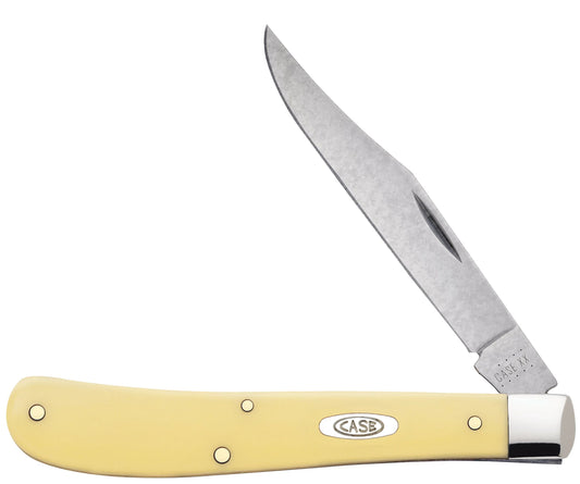 Case Knife Yellow Synthetic Slimline Trapper 00031