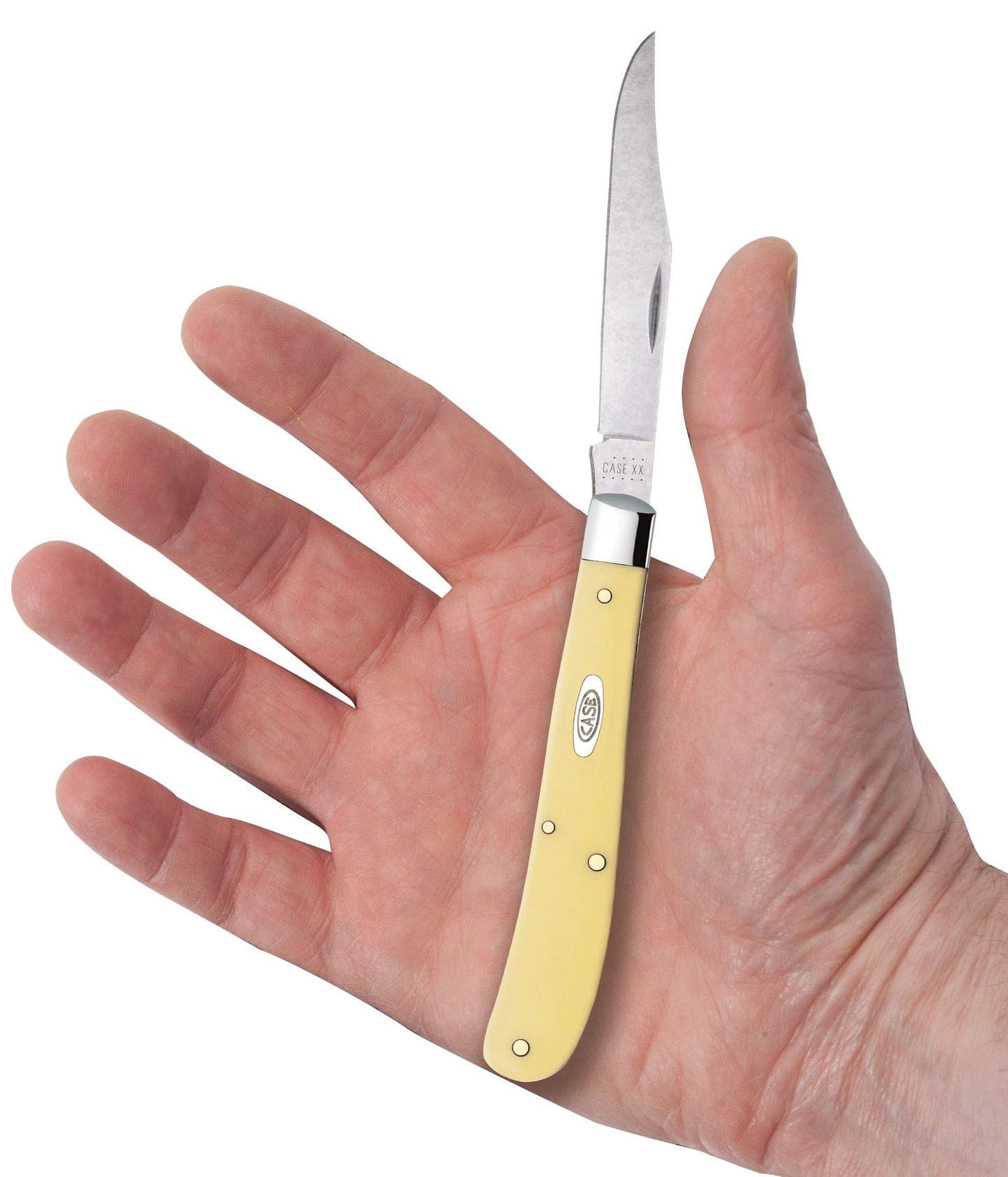 Case Knife Yellow Synthetic Slimline Trapper 00031