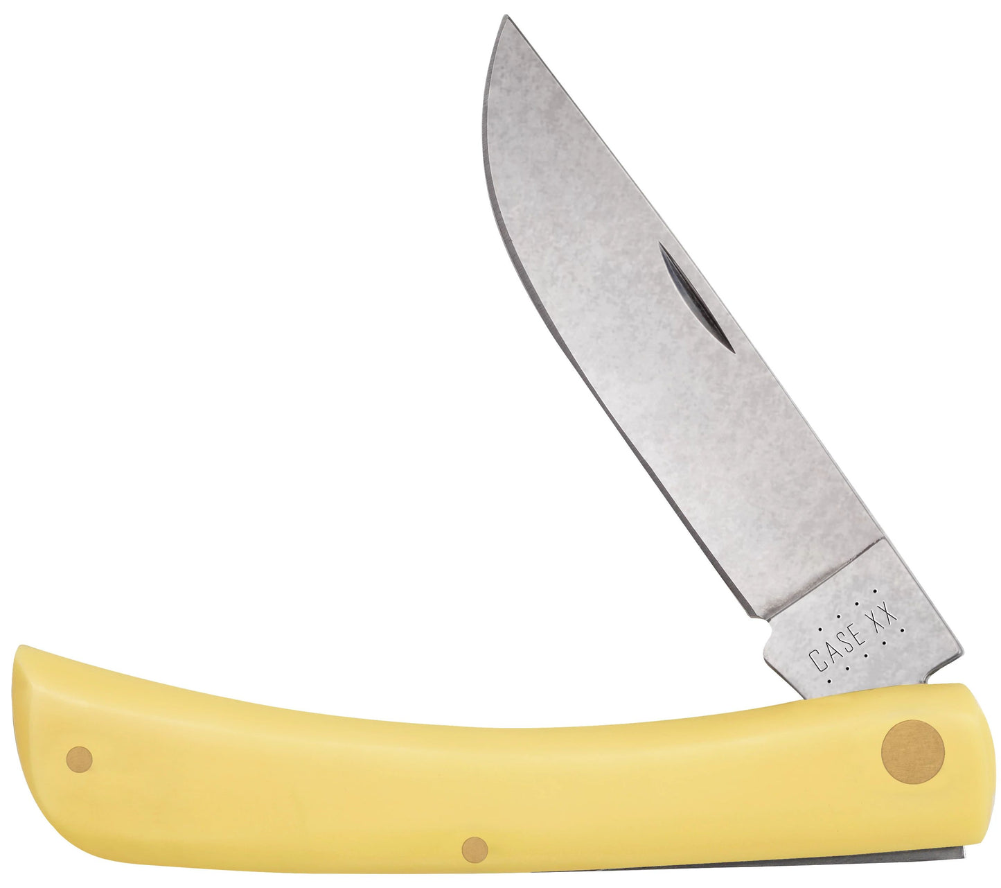 Case Knife Yellow Synthetic Sod Buster 00038