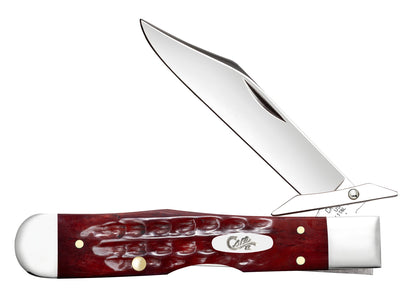 Case Knife Pocket Worn Old Red Bone Corn Cob Jig Cheetah Cub 10309