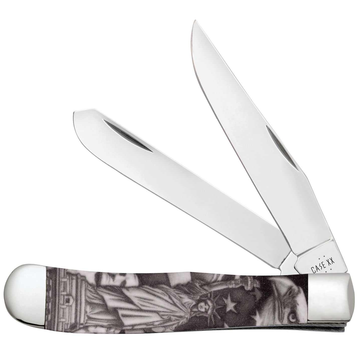 Case Knife Statue of Liberty Synthetic White Trapper 10677