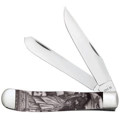 Case Knife Statue of Liberty Synthetic White Trapper 10677
