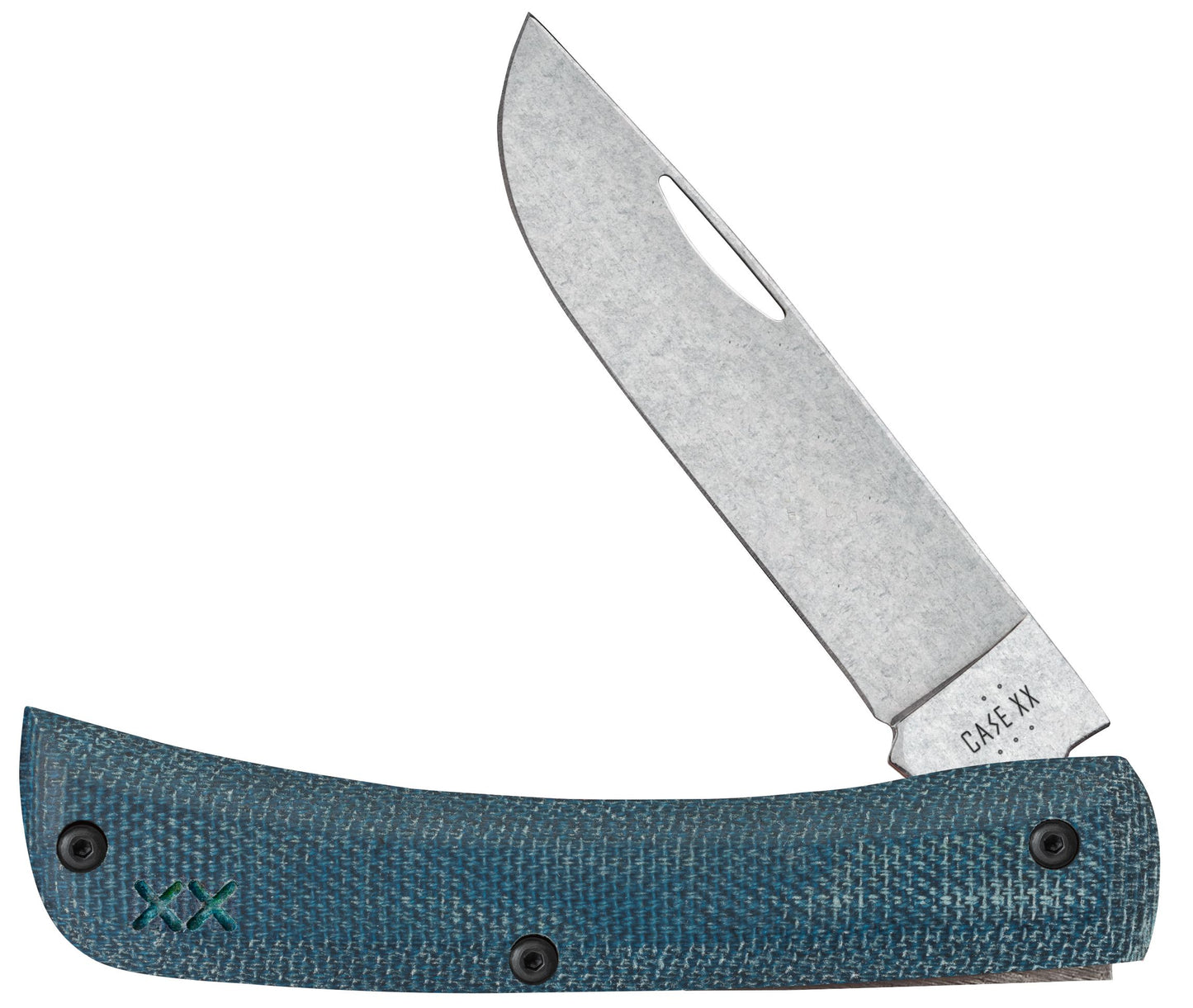 Case Knife Blue Demin G-10 Sod Buster Jr 10808
