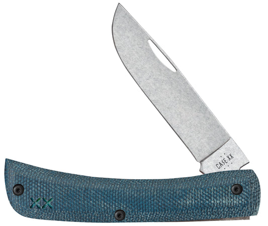 Case Knife Blue Demin G-10 Sod Buster Jr 10808