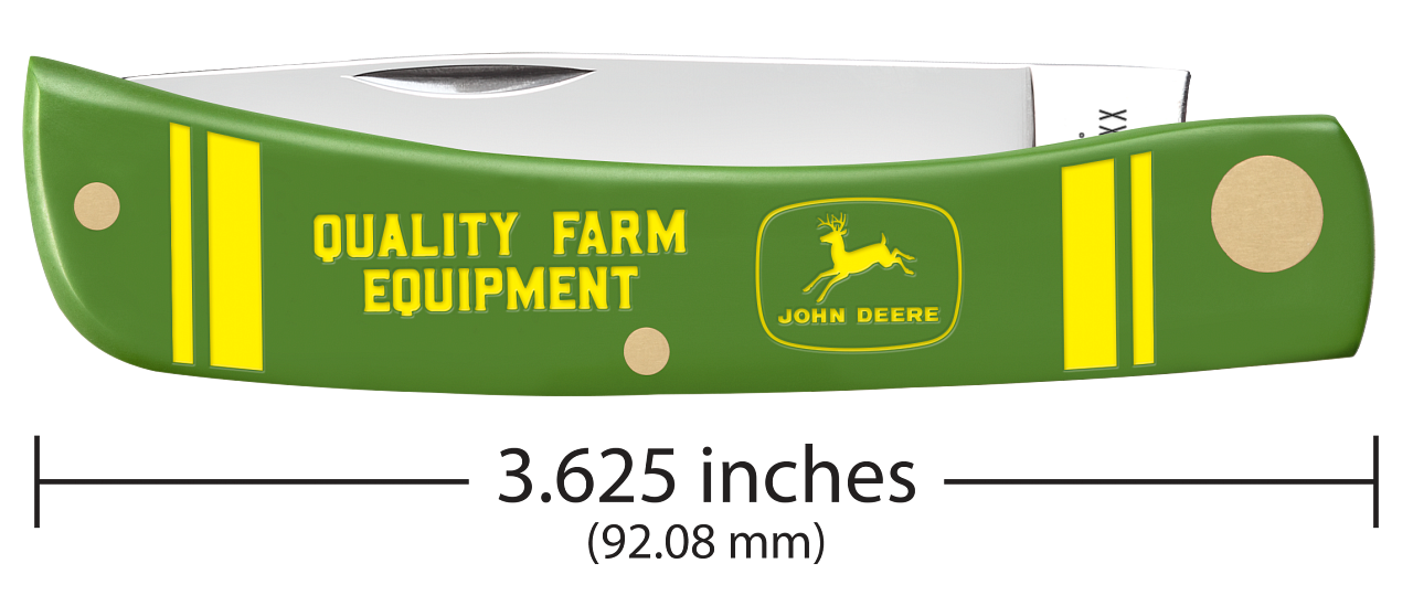 Case Knife John Deere Green Sod Buster Jr 15800