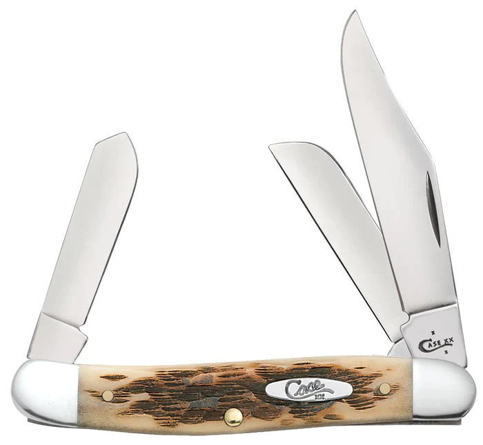 Case Knife Amber Bone Stockman 00128
