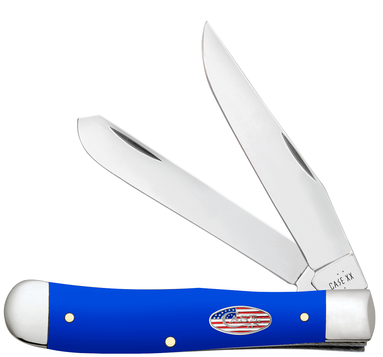Case Knife Royal Blue Synthetic Smooth Trapper 16400