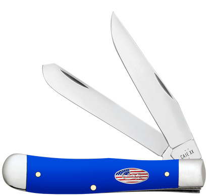 Case Knife Royal Blue Synthetic Smooth Trapper 16400