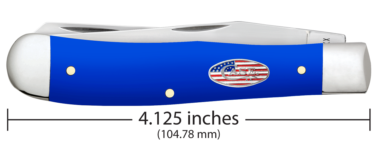 Case Knife Royal Blue Synthetic Smooth Trapper 16400