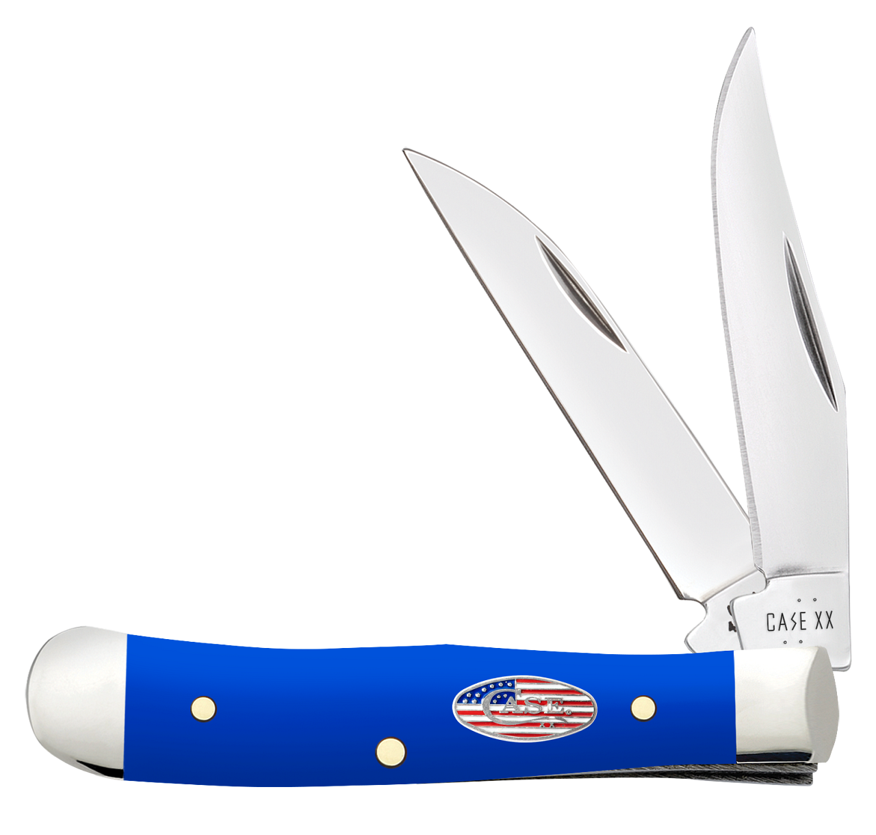 Case Knife Royal Blue Synthetic Smooth Tiny Trapper 16401
