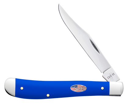 Case Knife Royal Blue Synthetic Smooth Slimline Trapper 16403