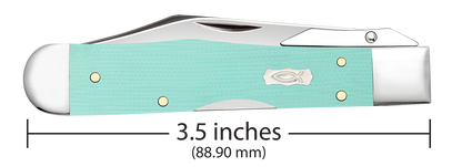Case Knife Seafoam Green G-10 Smooth Cheetah Cub 18112