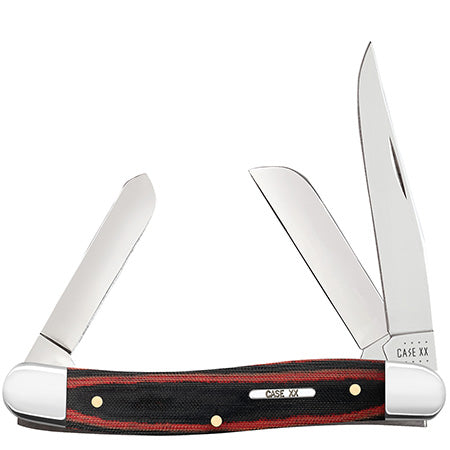 Case Knife Black Red Micarta Stockman 27853