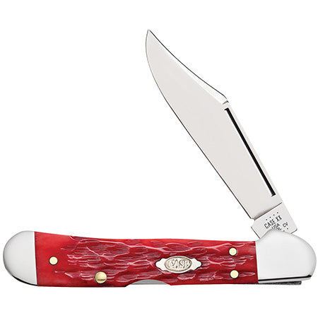 Case Knife Dark Red Bone Copperlock 31954