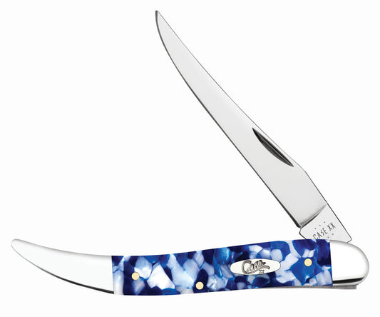 Case Knife Blue Crackle Kirinite Medium Texas Toothpick 50724
