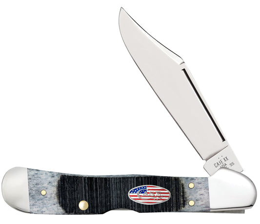 Case Knife Gray Bone Sawcut CopperLock 53063