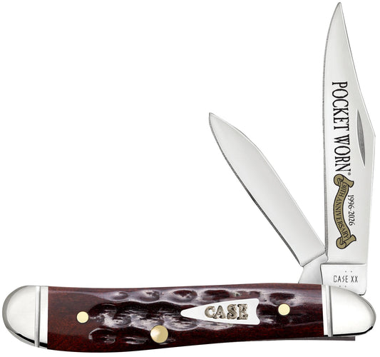 Case Knife Pocket Worn Mahogany Bone Corn Cob Jig Peanut Fluted 55234