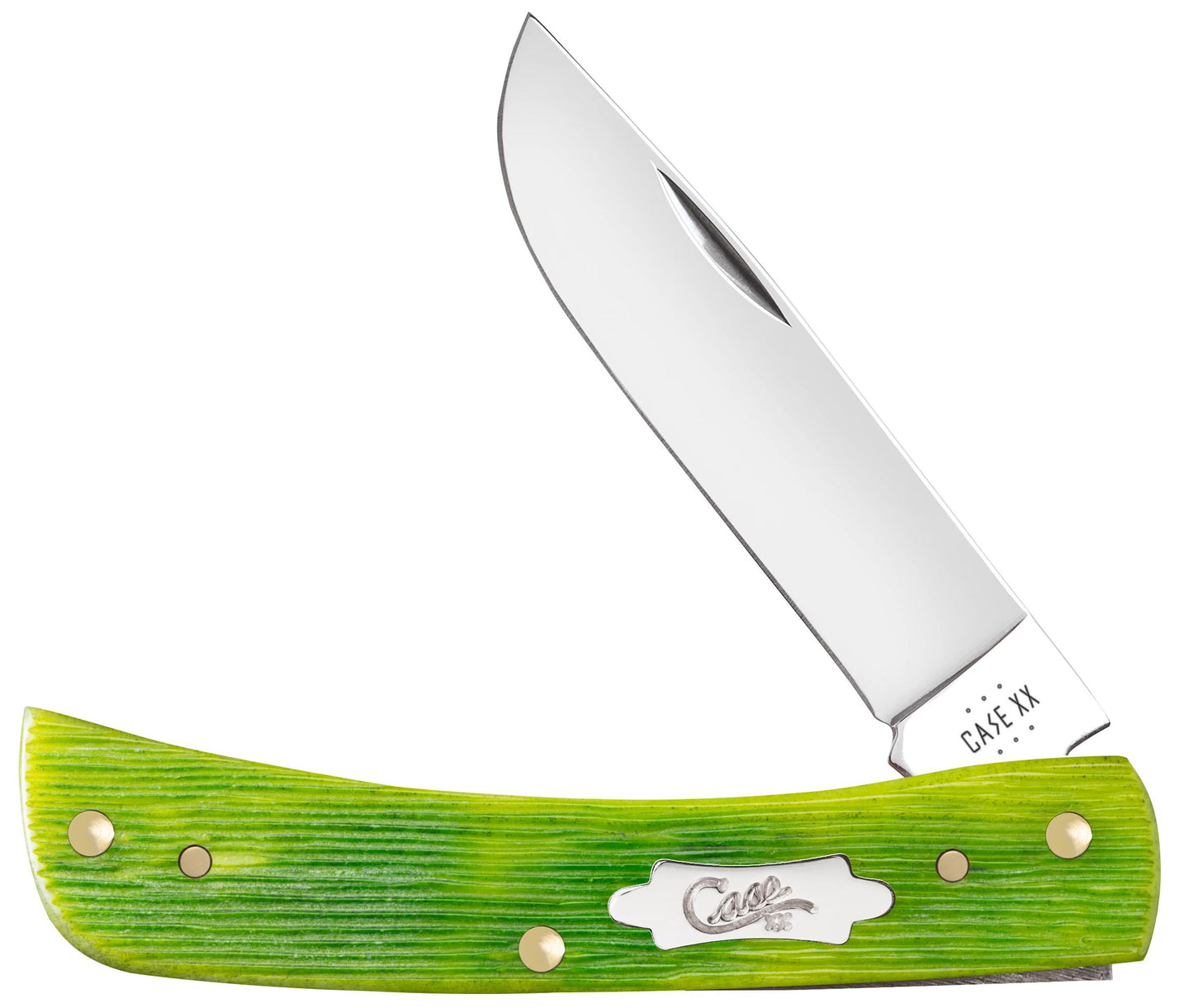 Case Knife Lime Green Sod Buster 61044