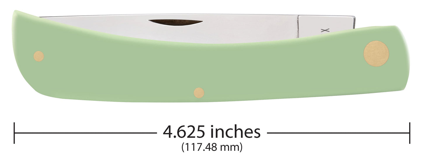 Case Knife Mint Green Synthetic Smooth Sod Buster 63837