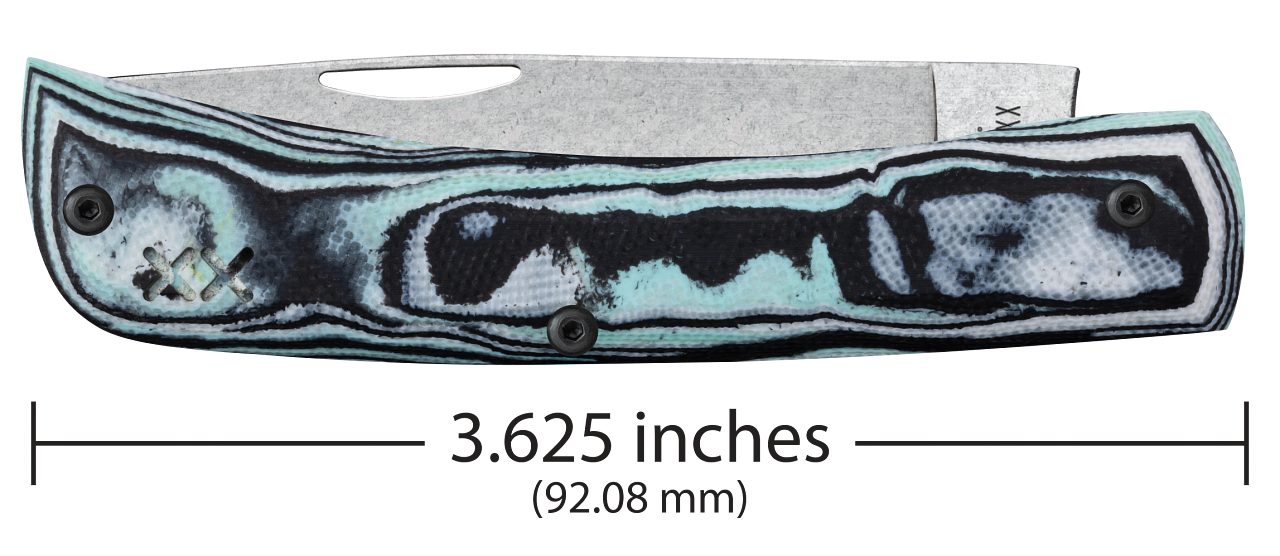 Case Knife Seafoam Green Burl G-10 XR Sod Buster Jr W/Clip 66384