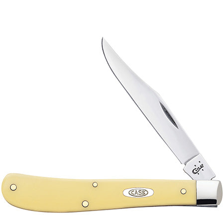 Case Knife Yellow Synthetic Slimline Trapper 80031