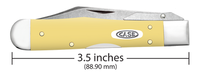 Case Knife Yellow Synthetic Smooth Cheetah Cub 81086