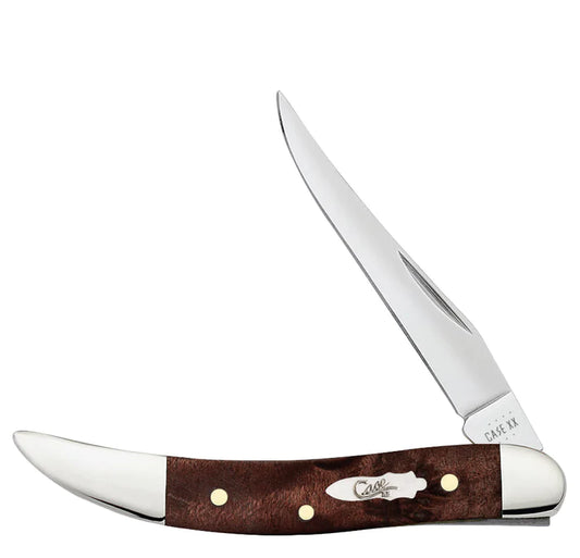 Case Knife Brown Maple Burl Wood Texas Toothpick 64066