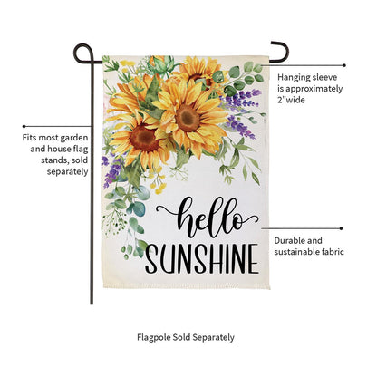 Hello Sunshine Garden Flag