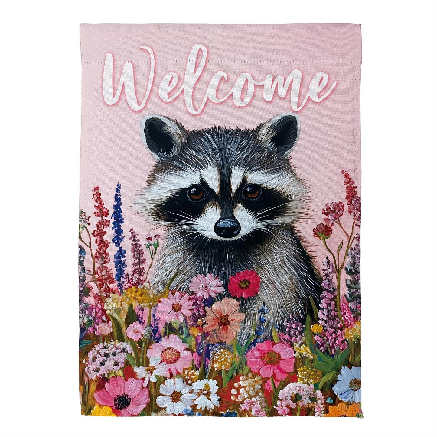 Raccoon Garden Flag