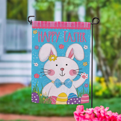 Bowtie Bunny Garden Flag