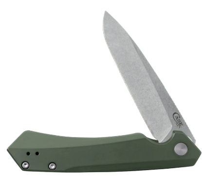 Case Knife Green Anodized Aluminum Kinzua Spear 64659