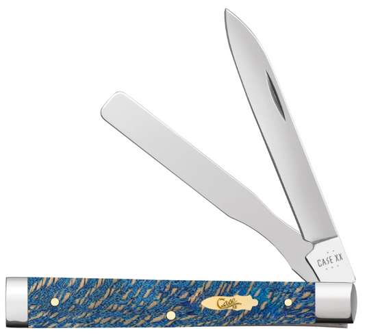 Case Knife Blue Sycamore Wood Baby Doc 63736