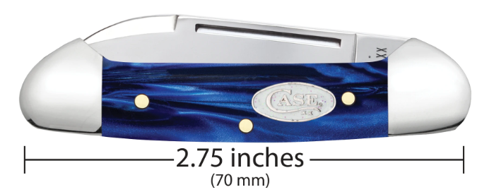 Case Knife Blue Pearl Kirinite Baby Butterbean 23449