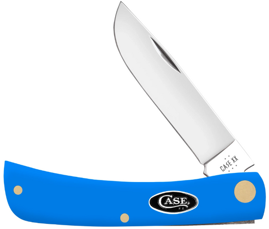 Case Knife Light Blue Synthetic Smooth Sod Buster Jr 68905