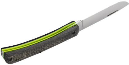 Case Knife Black Burlap Laminate Day Glow G10 Sod Buster Jr 66382