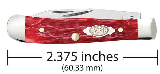 Case Knife Dark Red Bone Tiny Trapper 31944