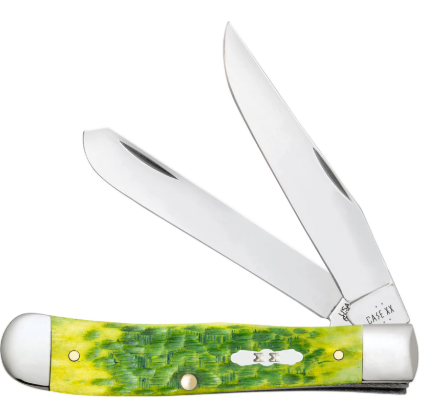 Case Knife Green Apple Trapper 27860
