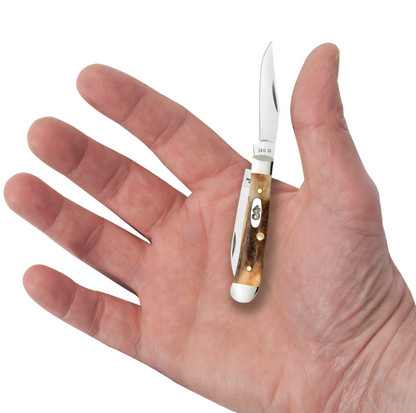 Case Knife Genuine Stag Tiny Trapper 05968